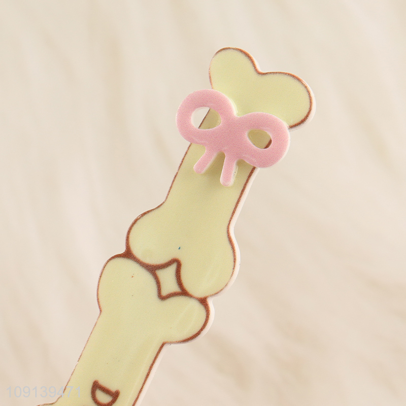 High Quality 2PCS Cute Bone Hair Clips Cellulose Acetate Hair Clips