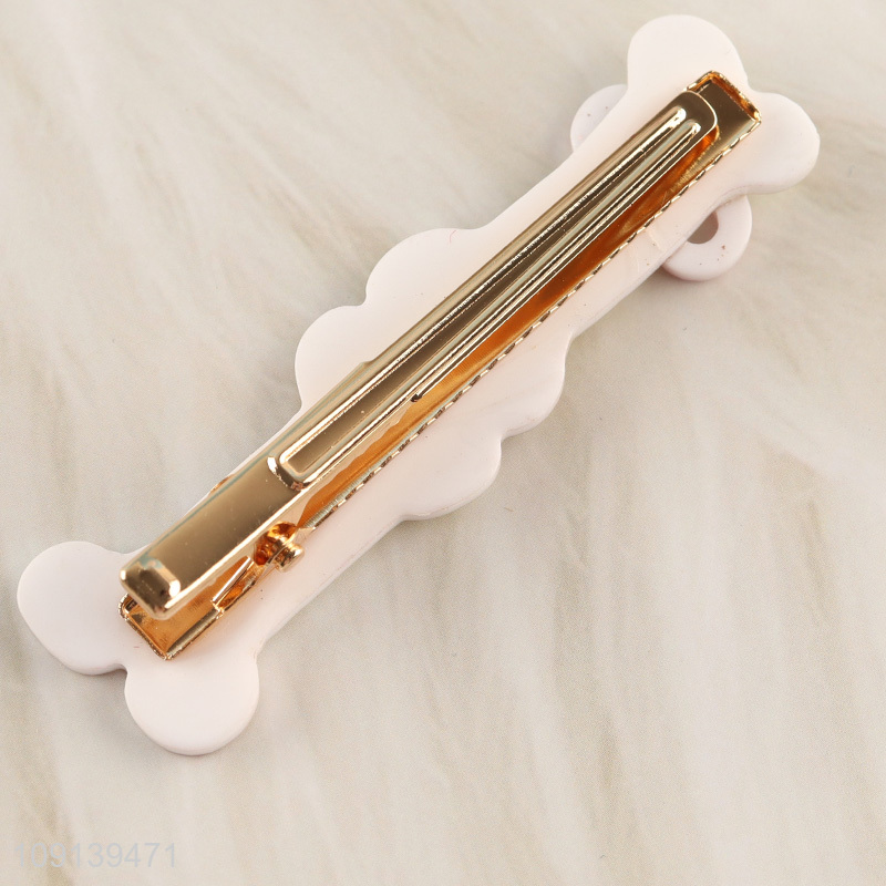 High Quality 2PCS Cute Bone Hair Clips Cellulose Acetate Hair Clips