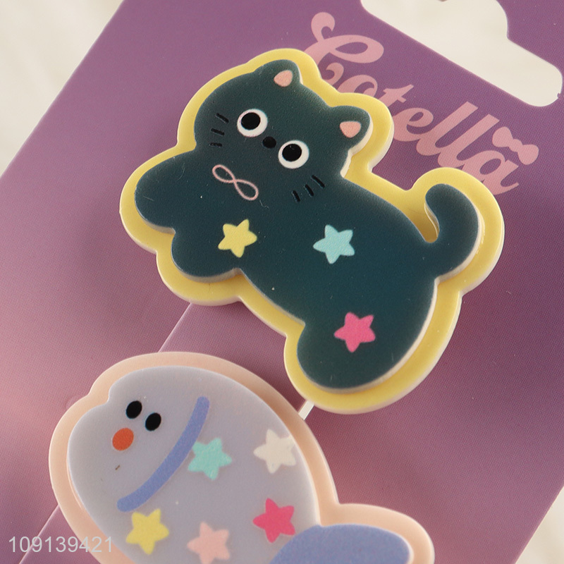 New Arrival 2PCS Cute Acrylic Hair Clips Cute Hair Barrettes Hairpins