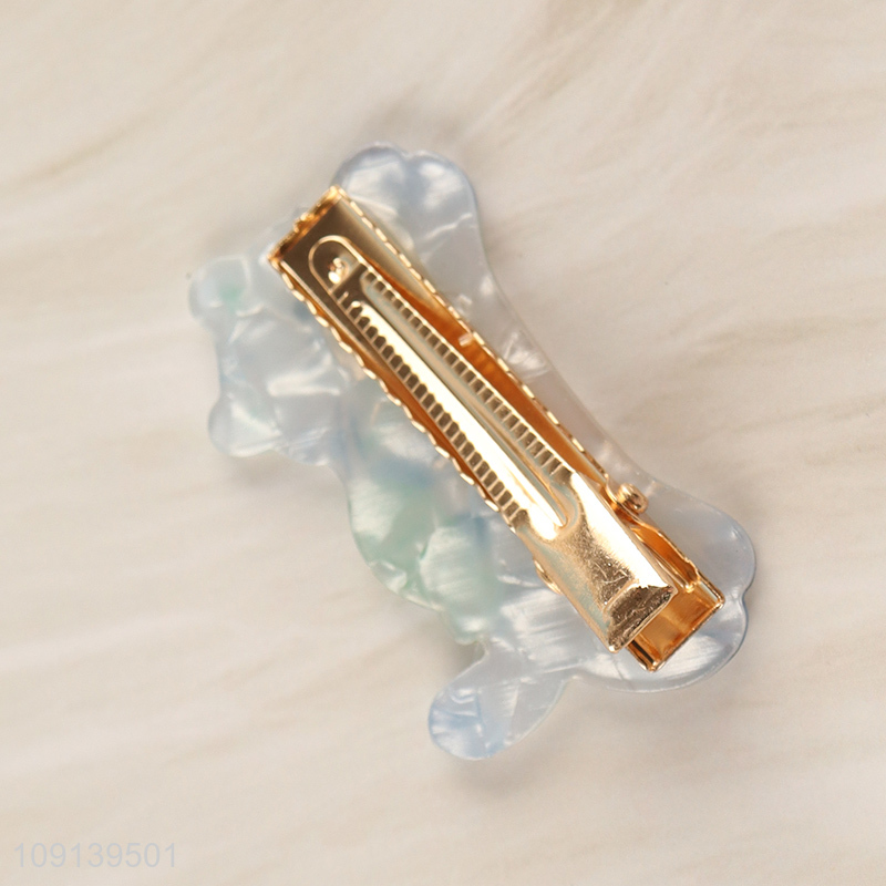 Good Quality 2PCS Cute Cat Hair Clips Animal Acetate Hair Barrettes