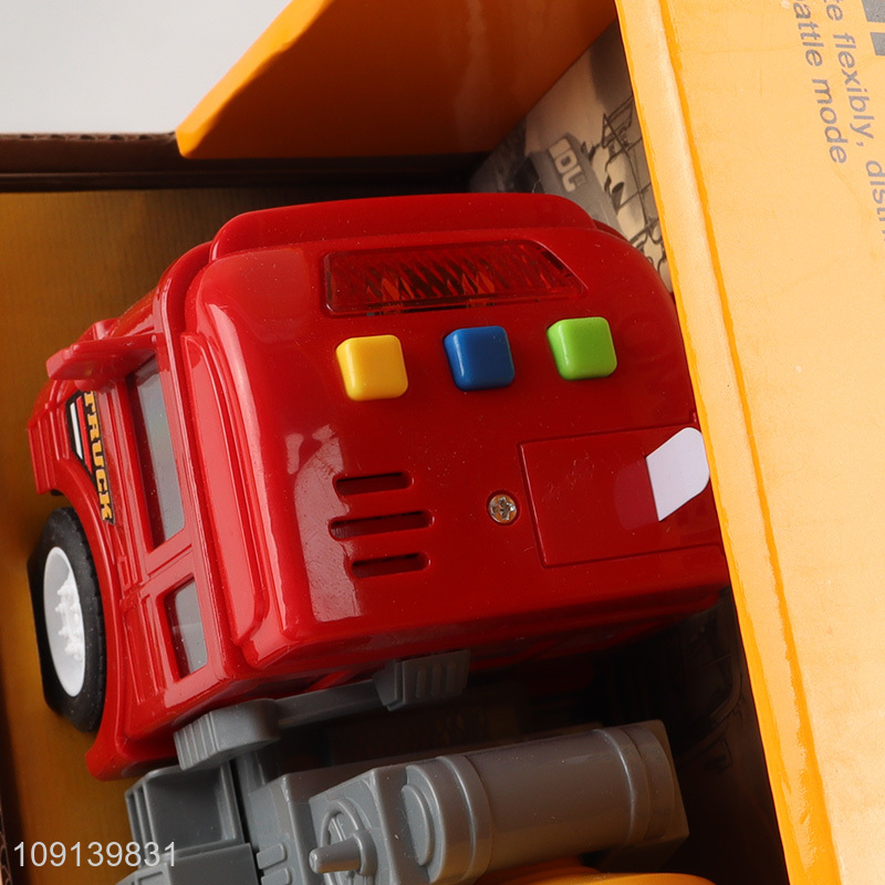 Top quality kids mixing truck model toys with lights & sound