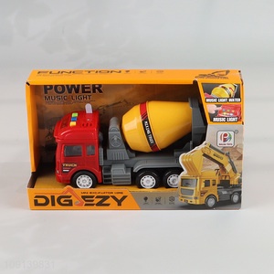 Top quality kids mixing truck model toys with lights & sound