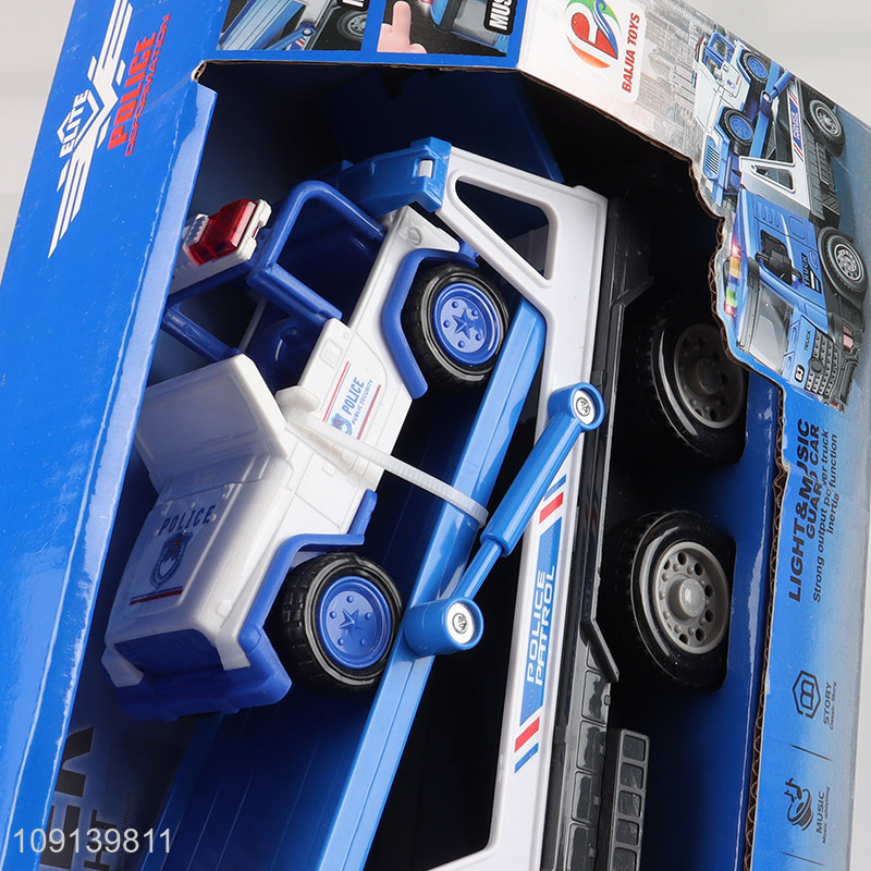 Factory direct slae kids police truck toys with lights & sound