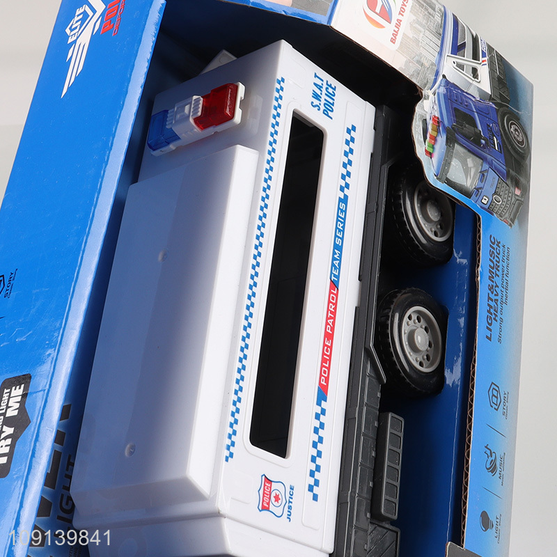Hot products electric police truck model toys with lights & sound