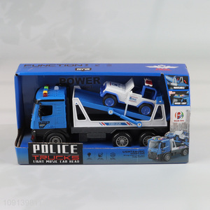 Factory direct slae kids police truck toys with lights & sound
