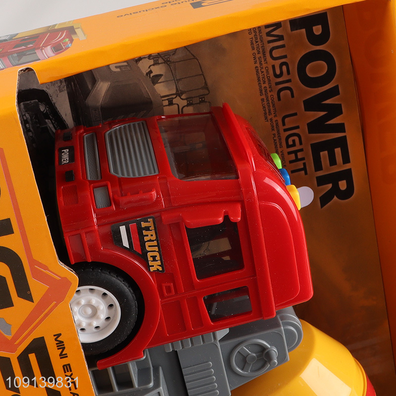 Top quality kids mixing truck model toys with lights & sound