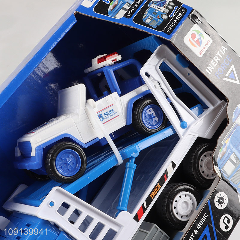 China supplier kids inertia police car truck toys for sale