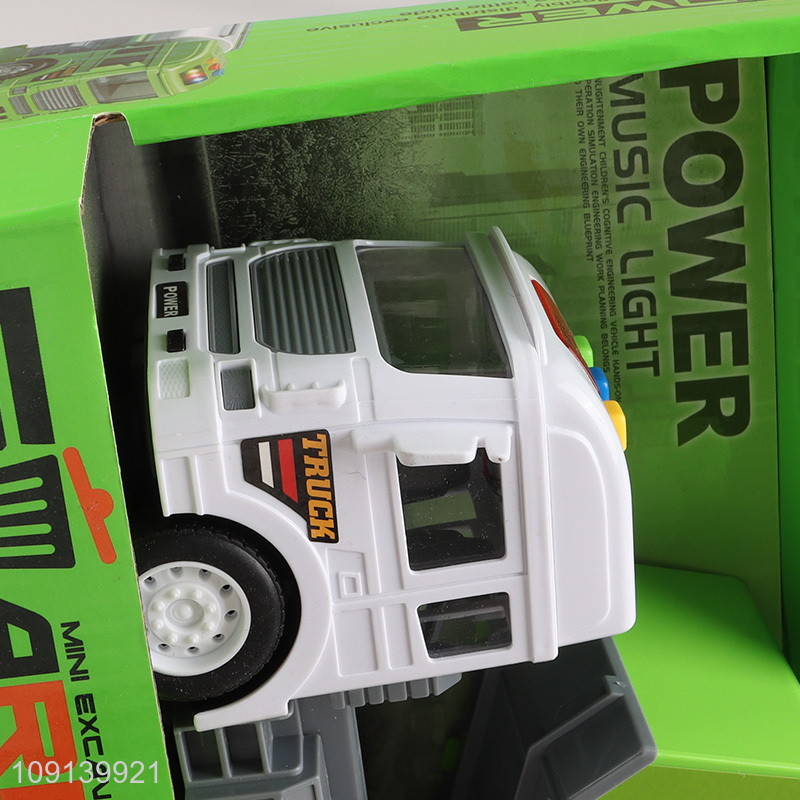 Yiwu market creative electric excavator hire toys with lights & sound