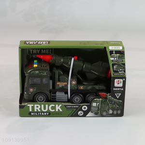Factory direct sale children electric military truck toys with lights & sound