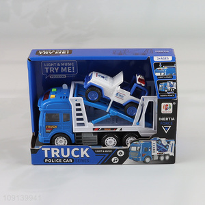 China supplier kids inertia police car truck toys for sale
