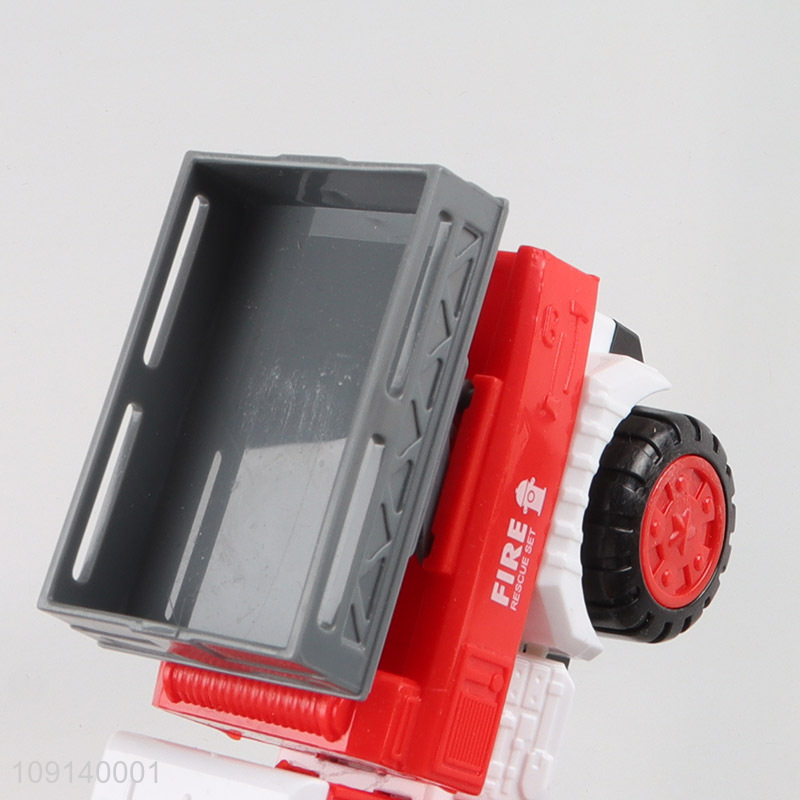 Low price children boys inertia rescue truck toys fire engine truck toys