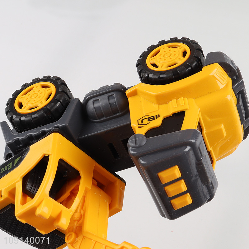 Low price creative kids boys inertia engineering truck toys