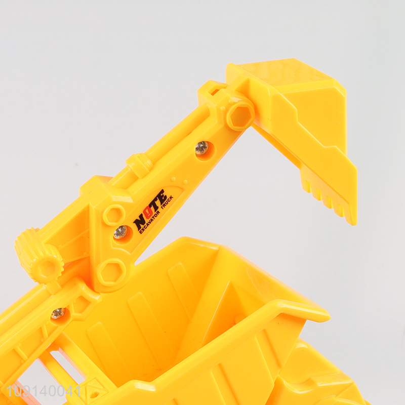 Hot selling truck model toys inertial excavator truck toys for kids