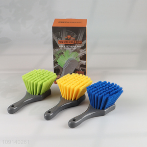 High quality multicolor soft heavy duty car wheel cleaning brush