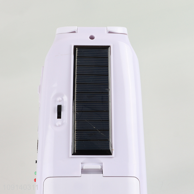 Hot selling outdoor camping rechargable solar energy emergency light