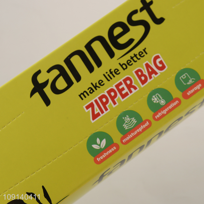 High Quality 15 Packs PE Food Storage Ziplock Bags Reusable Zipper Bags