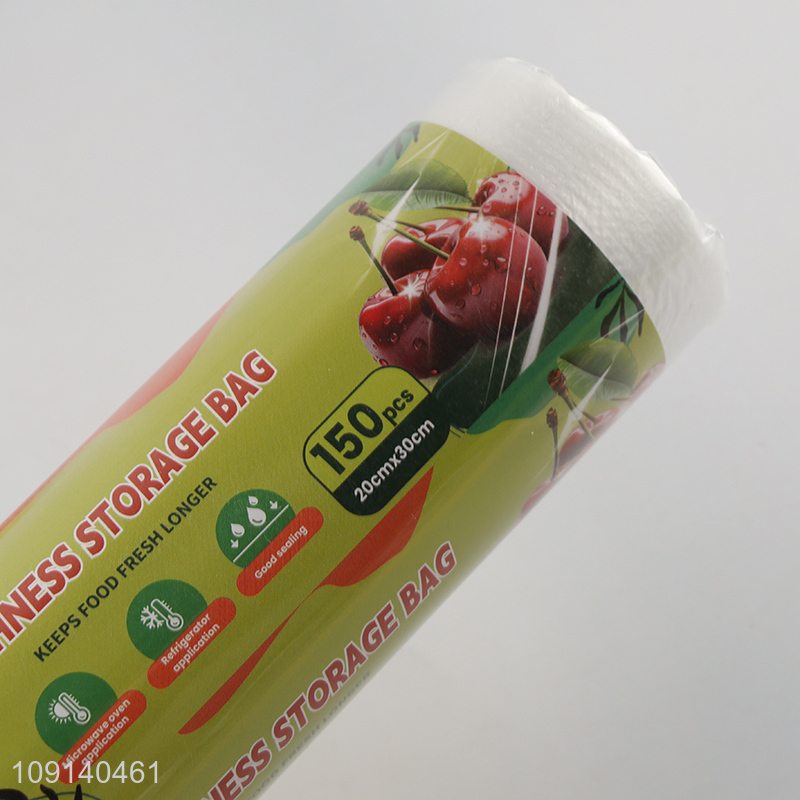 Factory Supply 150 Pieces PE Food Storage Bags Fresh-Keeping Bags