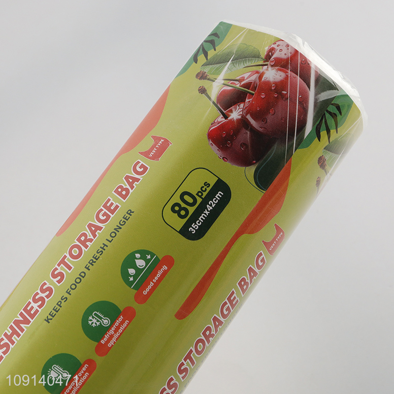 New Arrival 80 Pieces PE Food Storage Bags Fresh-Keeping Bags
