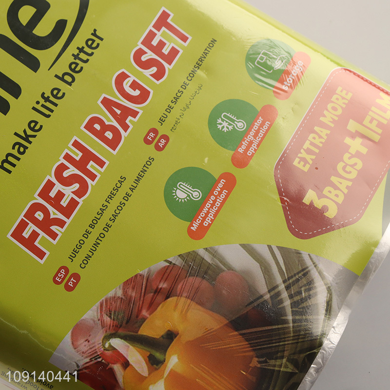 Good Quality Food Storage Bags And Plastic Wrap Set for Kitchen Use