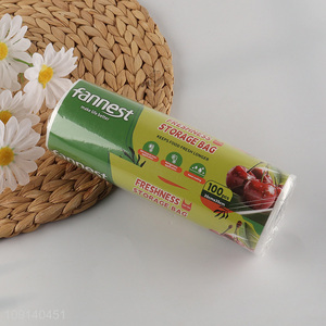 China Imports 100 Pieces PE Food Storage Bags Fresh-Keeping Bags