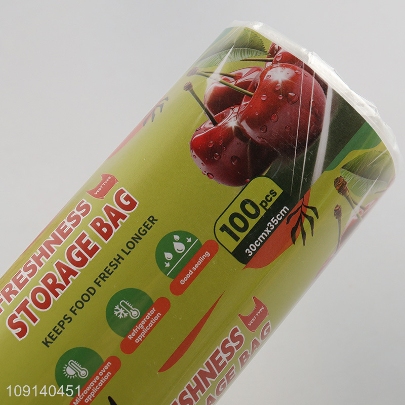 China Imports 100 Pieces PE Food Storage Bags Fresh-Keeping Bags