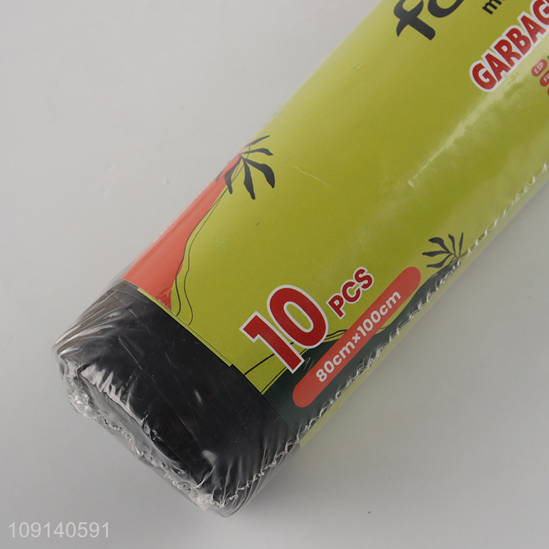 High Quality 10 Pieces 80*100cm 120L Drawstring Garbage Bags for Kitchen