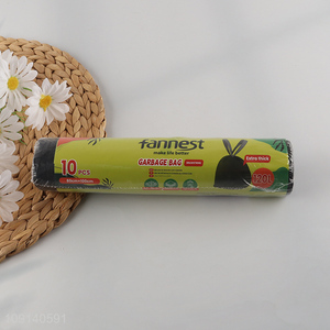 High Quality 10 Pieces 80*100cm 120L Drawstring Garbage Bags for Kitchen