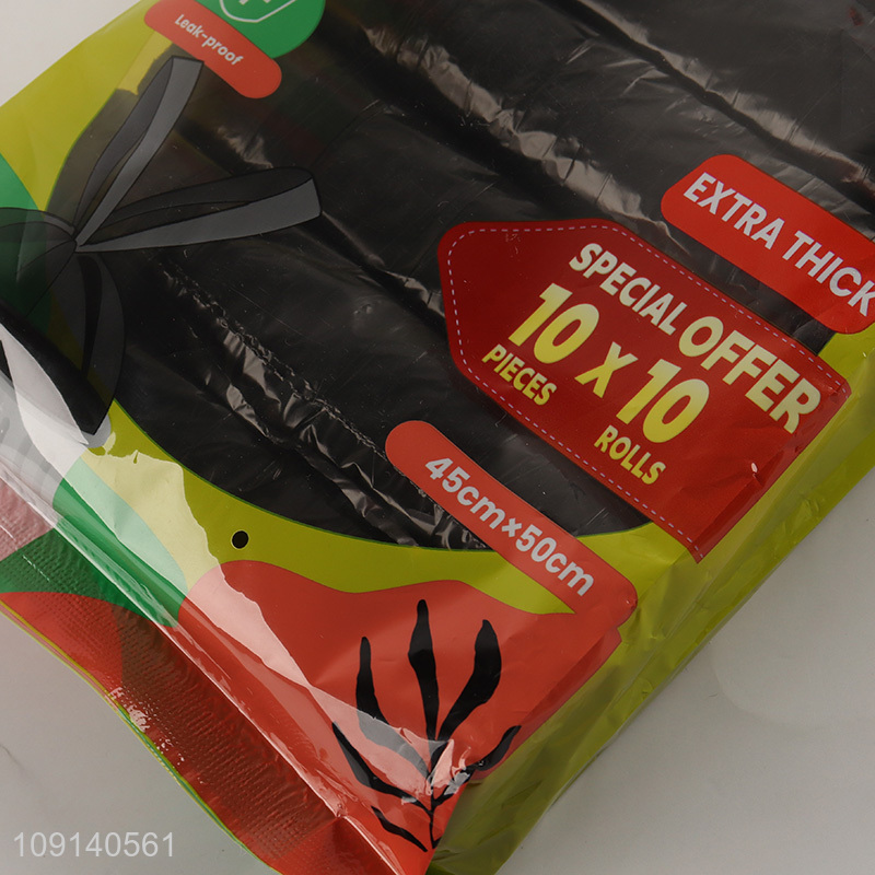 New Arrival 100 Pieces 45X50cm Etra Thick Drawstring Garbage Bags