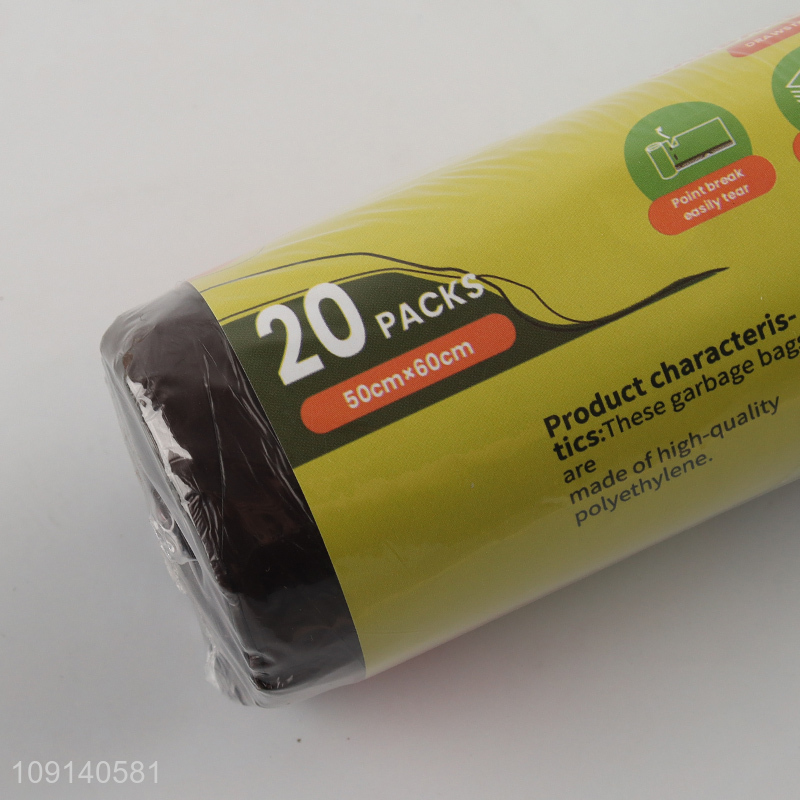 Factory Price 20 Packs 50*60cm Drawstring Garbage Bags for Kitchen