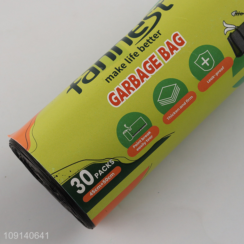 Factory Supply 30 Packs 45*50cm Flat Top Garbage Bags for Living Room