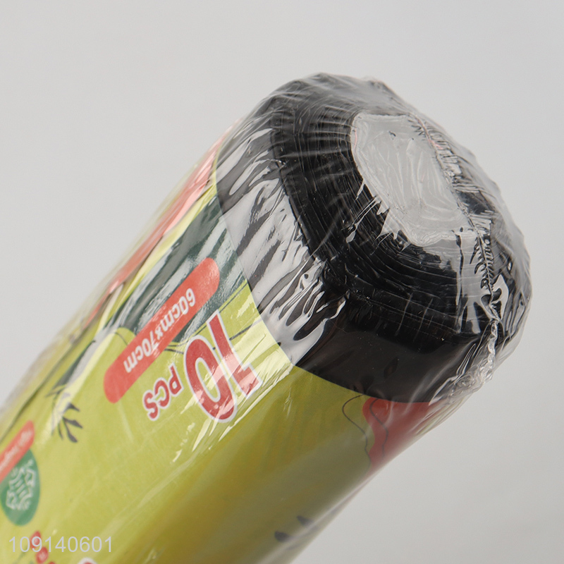 Hot Selling 10 Pieces 60*70cm 50L Drawstring Garbage Bags for Bathroom