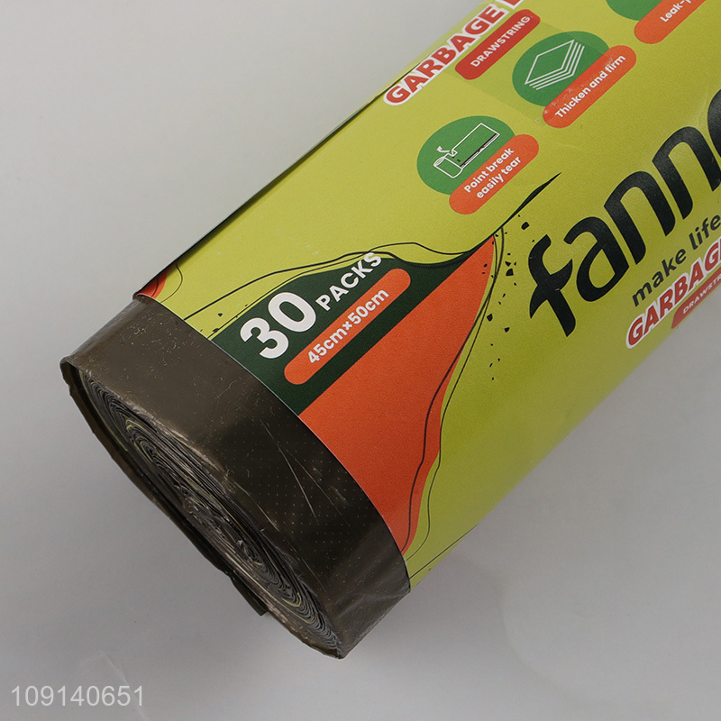 New Arrival 30 Packs 45*50cm Drawstring Garbage Bags Drawstring Trash Bags