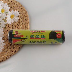 Hot Selling 10 Pieces 60*70cm 50L Drawstring Garbage Bags for Bathroom