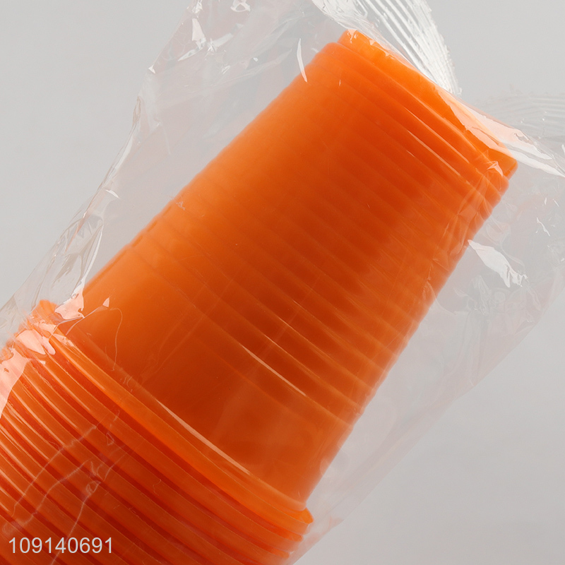 Hot Selling 50 Pieces 250ml Colorful Disposable Plastic Water Cups