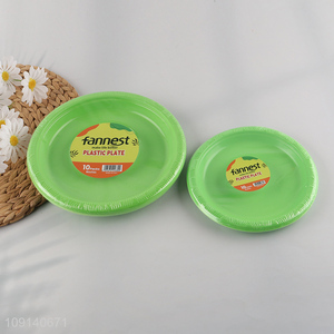 Factory Price 10PCS 7 9 Inch Round Colorful Disposable Plastic Plates