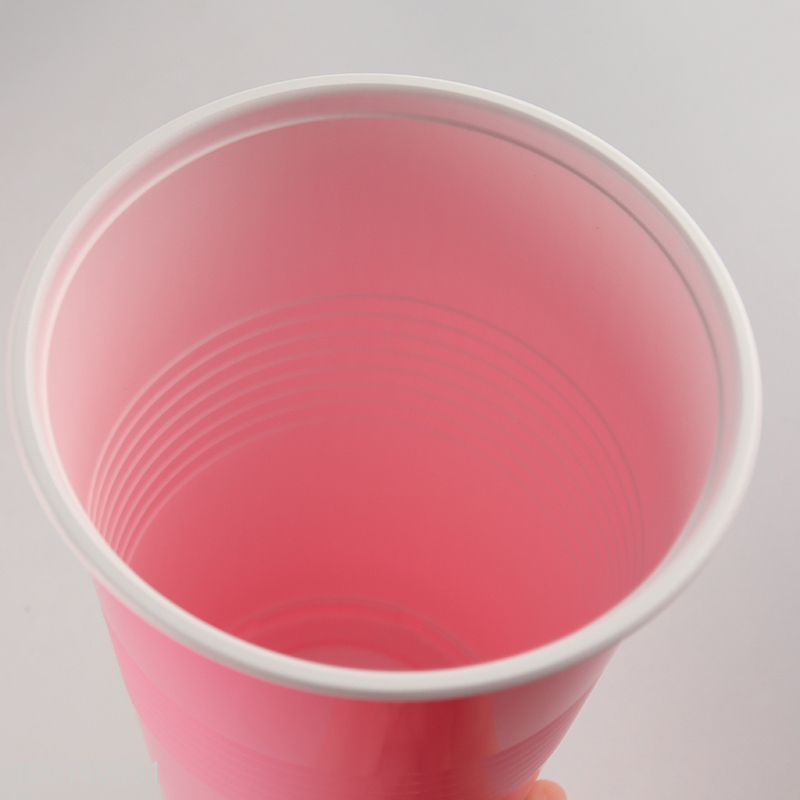 High Quality 50 Pieces 500ml Colorful Disposable Plastic Water Cups