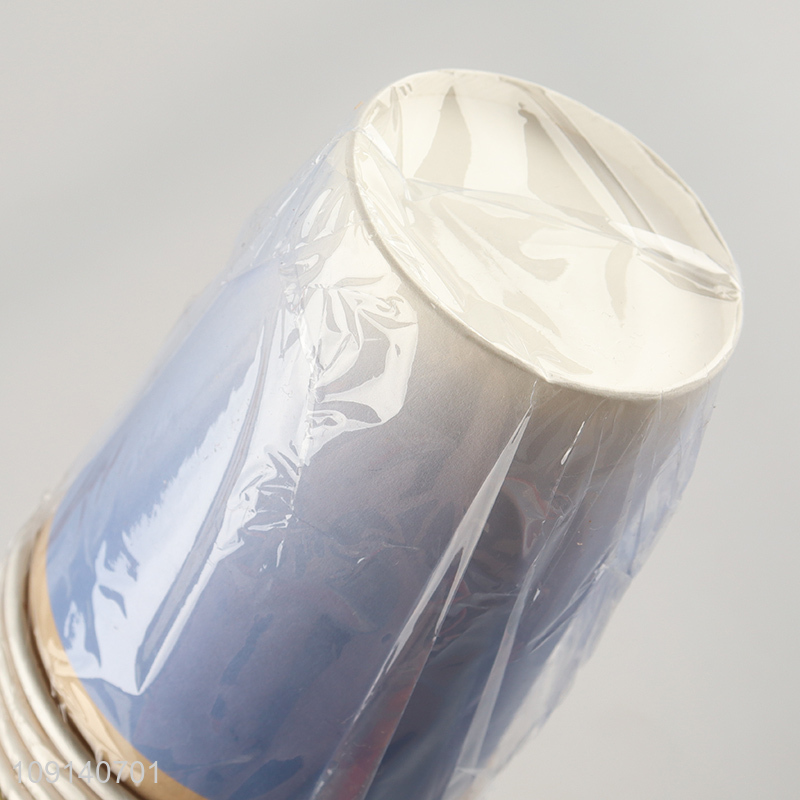 New Product 20 Pieces 250ml Colorful Paper Cups Disposable Drinkng Cups