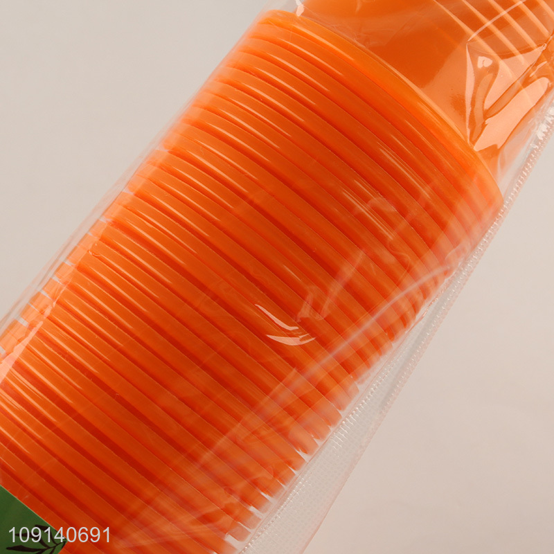 Hot Selling 50 Pieces 250ml Colorful Disposable Plastic Water Cups