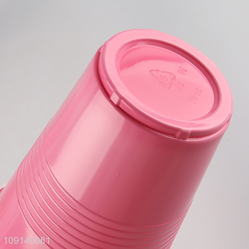 High Quality 50 Pieces 500ml Colorful Disposable Plastic Water Cups