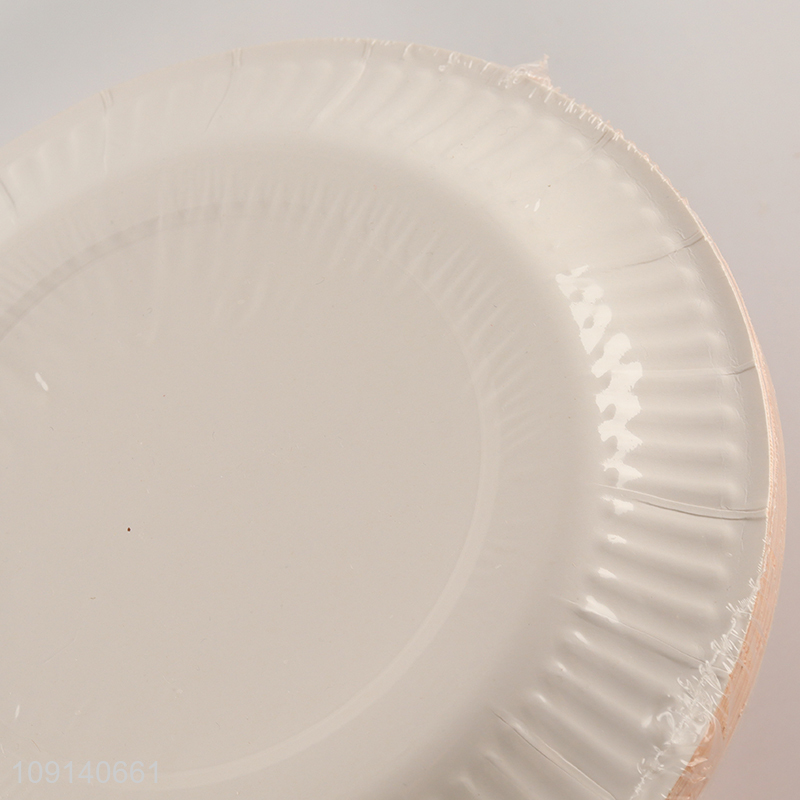 Wholesale 20Pcs Round Colorful Disposable Paper Plates for Party