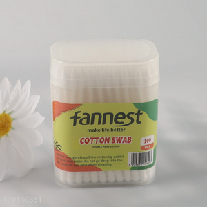 New Product 100 Count Double Headed Cotton Buds Disposable Cotton Swabs