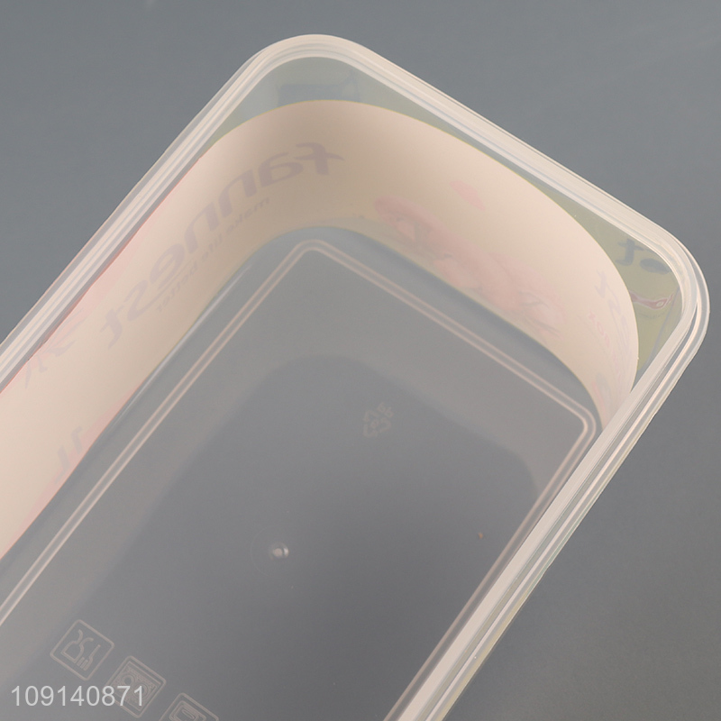 Hot Selling 550 1000ml Rectangular Leak Proof Plastic Food Storage Container