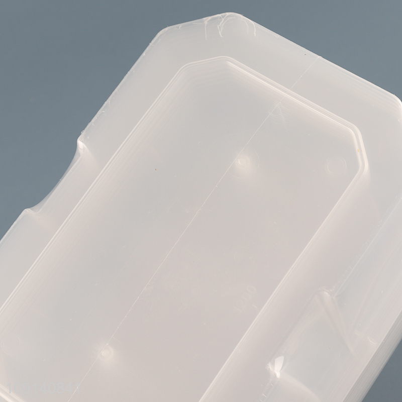 Good Quality 6 Pieces 1200ml Plastic Takeout Containers To Go Food Containers