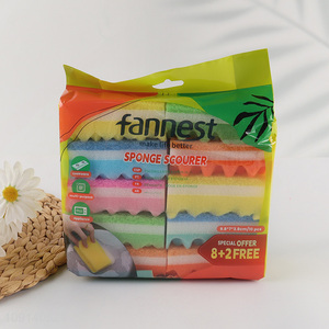 High Quality 10-Pack Kitchen Cleaning Sponges for Washing Dishes Pots Pans