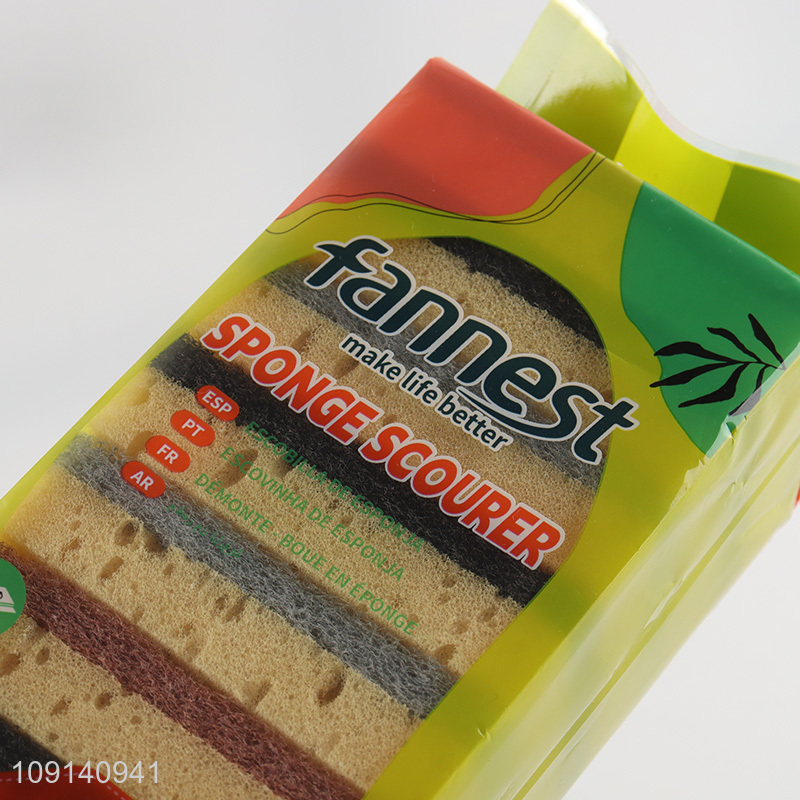 Good Quality 10-Pack Heavy Duty Scrub Sponges Dishes Pots Cleaning Sponges