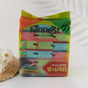 Factory Supply 18-Pack Heavy Duty Scrub Sponges Non-Scratch Cleaning Sponges