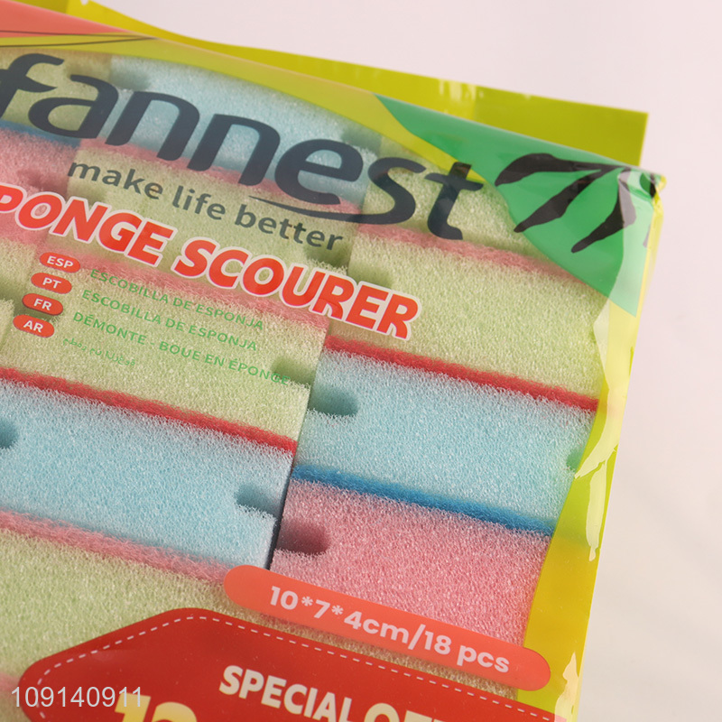 Factory Supply 18-Pack Heavy Duty Scrub Sponges Non-Scratch Cleaning Sponges