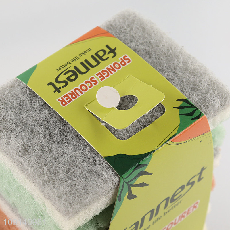 New Arrival 4-Pack Heavy Duty Non-Scratch Scrub Sponges for Kitchen Home