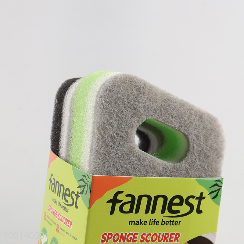 China Supplier 2-Pack Heavy Duty Scrub Sponges Dishwashing Sponges for Kitchen