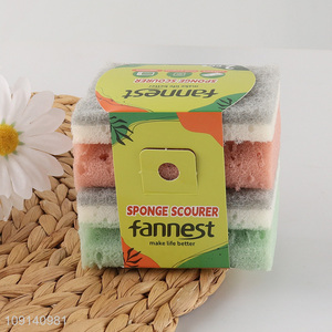 Hot Selling 2-Pack Heavy Duty Kitchen Sponge Scrubbers for Washing Dishes